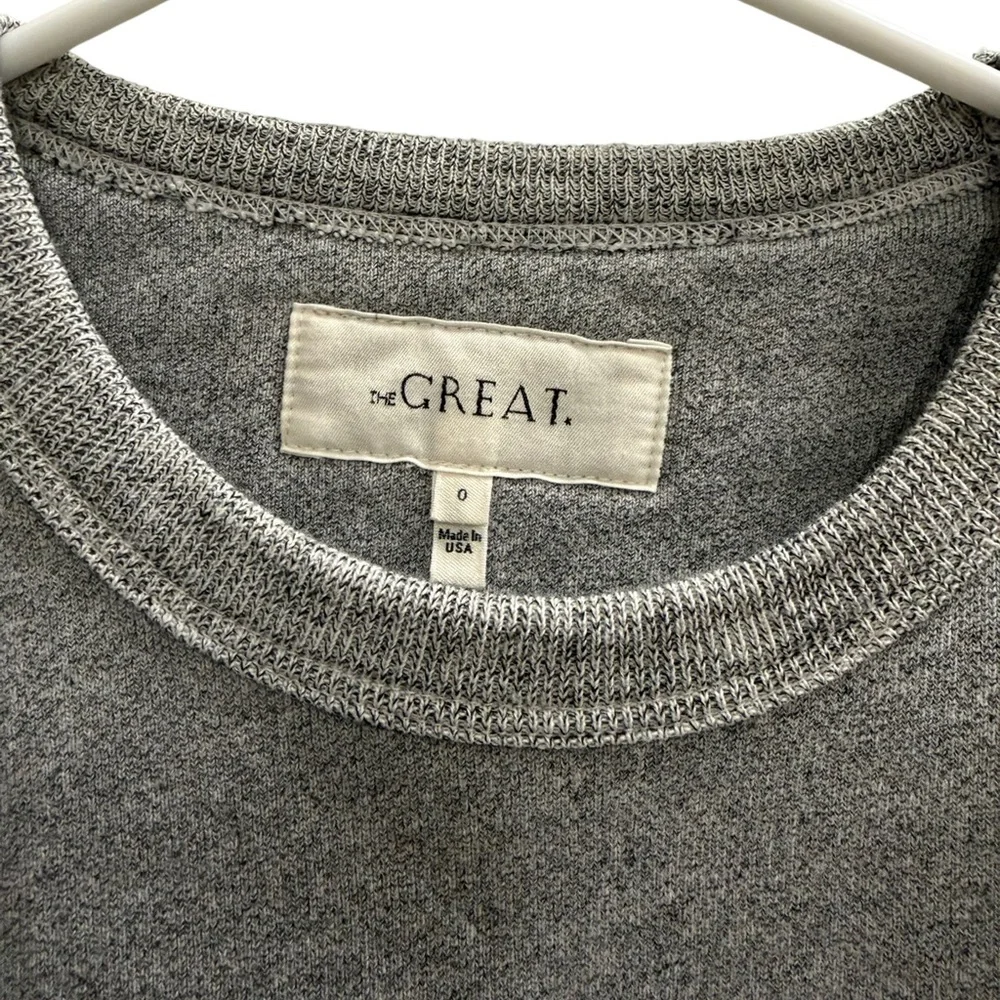 THE GREAT The Teammate Sweatshirt Varsity Gray Size 0 - Picture 5 of 11